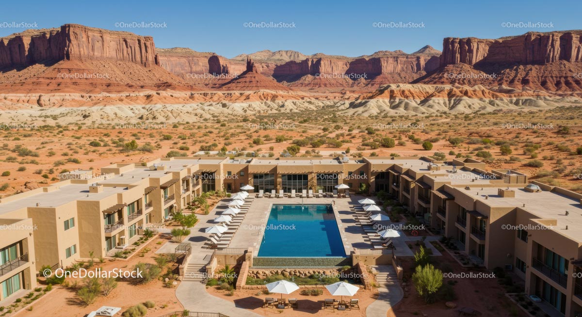Luxury Desert Resort with Mountain Views and Pool