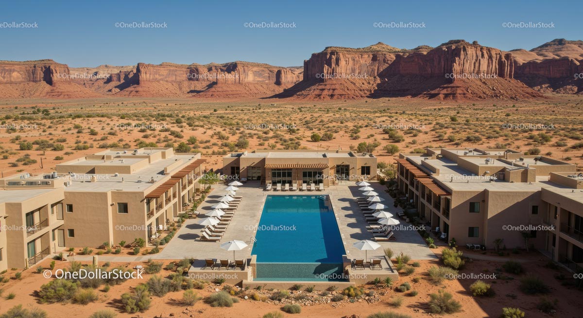 Luxury Desert Resort with Stunning Rocky Landscape