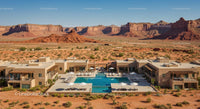 Luxury Desert Resort with Pool and Scenic Cliffs