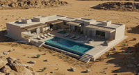 Luxury Desert Villa with Pool in Minimalist Design