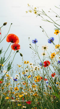 Vibrant Meadow with Poppies and Wildflowers