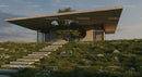 Modern Concrete House with Sustainable Green Landscape