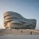 Futuristic Architectural Marvel with Curved Facade
