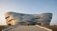 Futuristic Architecture with Grand Staircase
