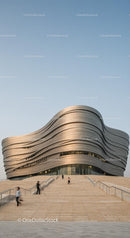 Wavy Modern Building with Elegant Architectural Design