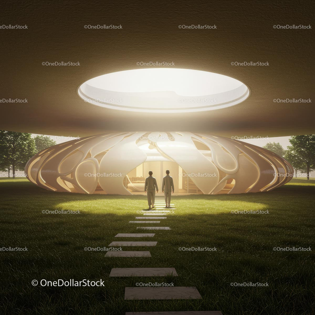 Futuristic Dome Pavilion with Modern Architecture