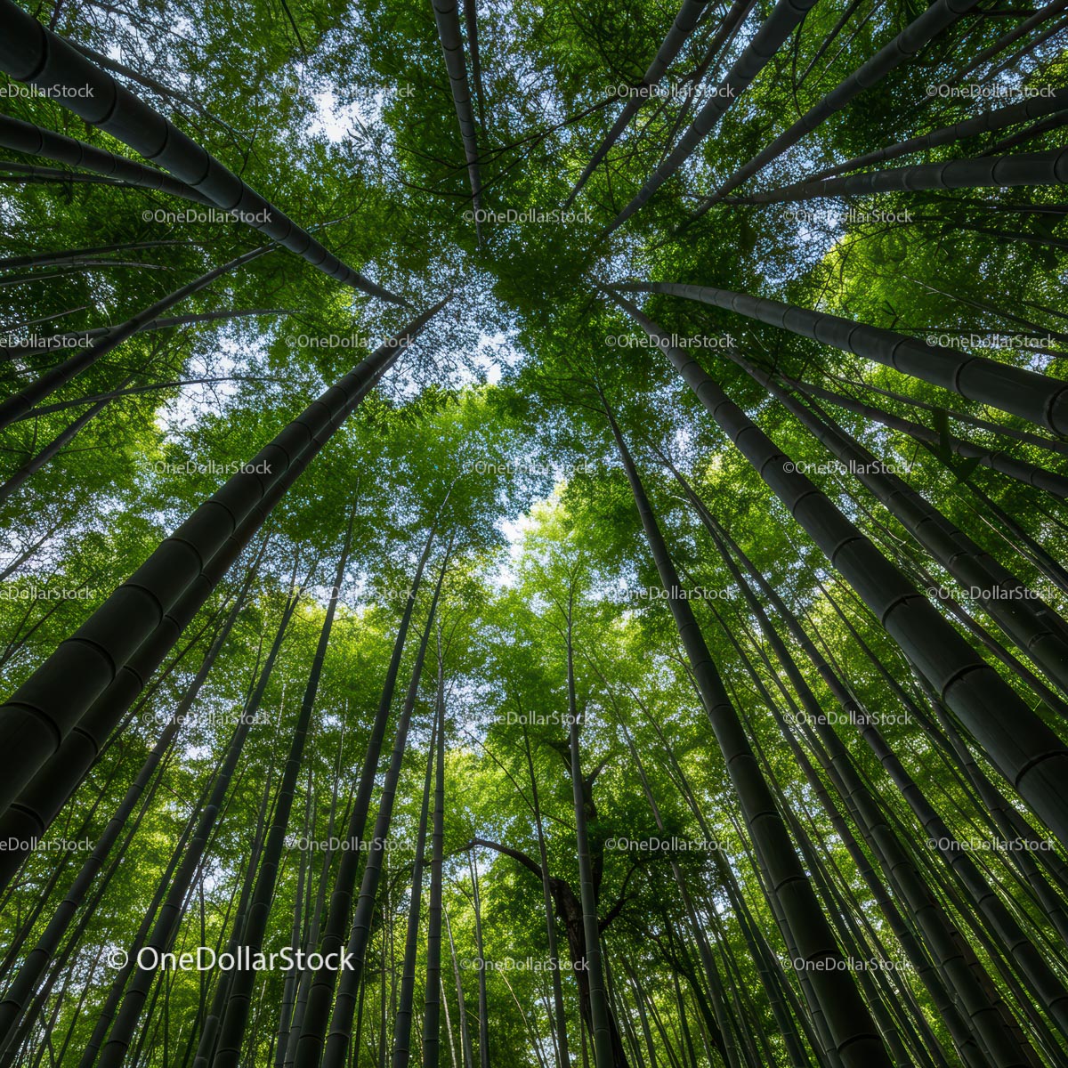 Majestic Bamboo Forest with Lush Green Canopy