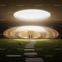 Futuristic Dome Structure with Natural Lighting