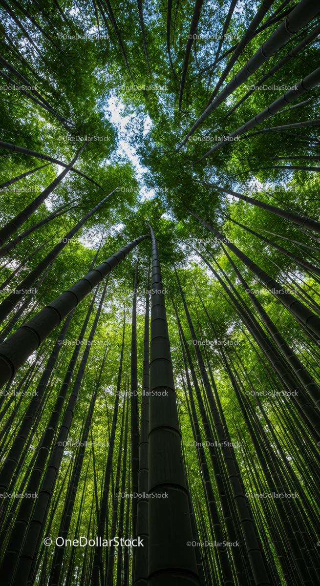 Lush Green Bamboo Forest Canopy