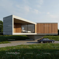 Modern Elevated House with Glass and Wood Design