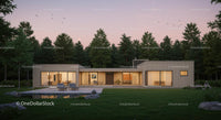 Modern Minimalist House in Tranquil Forest Setting