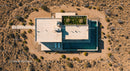 Aerial View of Modern Desert Home with Rooftop Garden