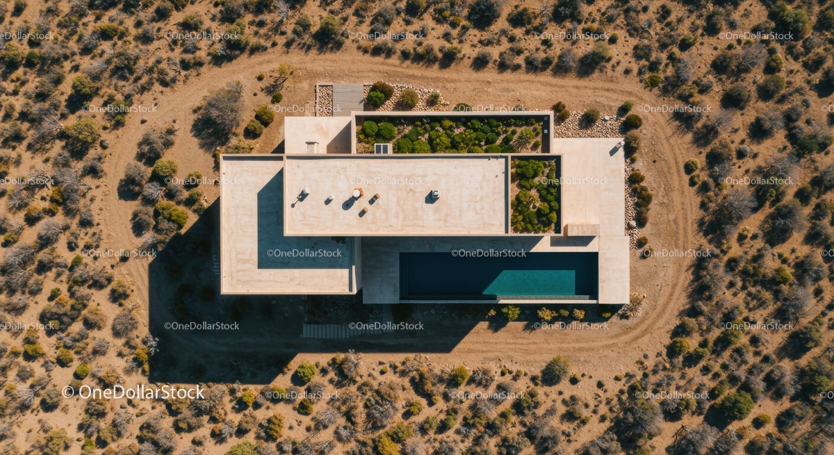 Modern Desert Home with Rooftop Garden and Pool