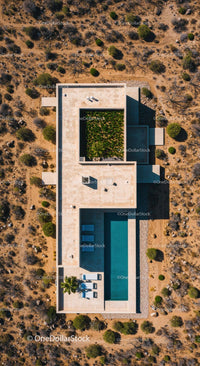 Minimalist Desert Home with Pool and Garden Views