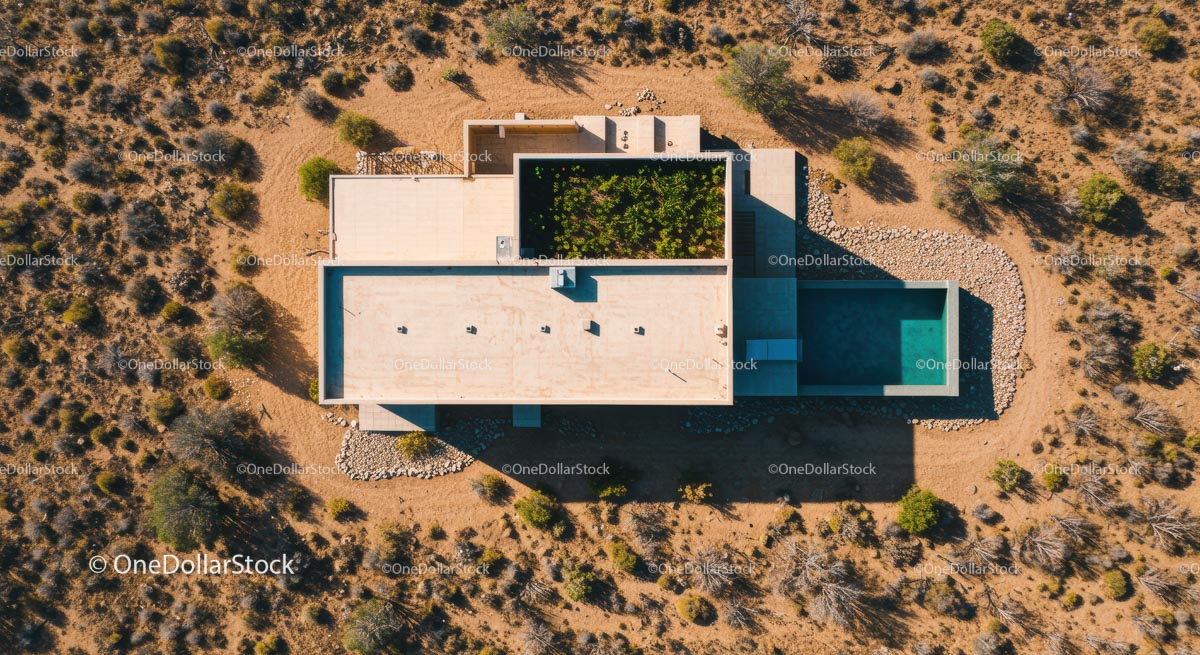 Modern Desert Home with Rooftop Garden and Pool