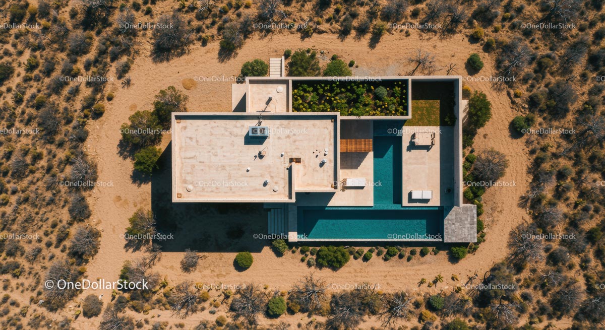 Modern Desert House with Pool and Rooftop Terrace