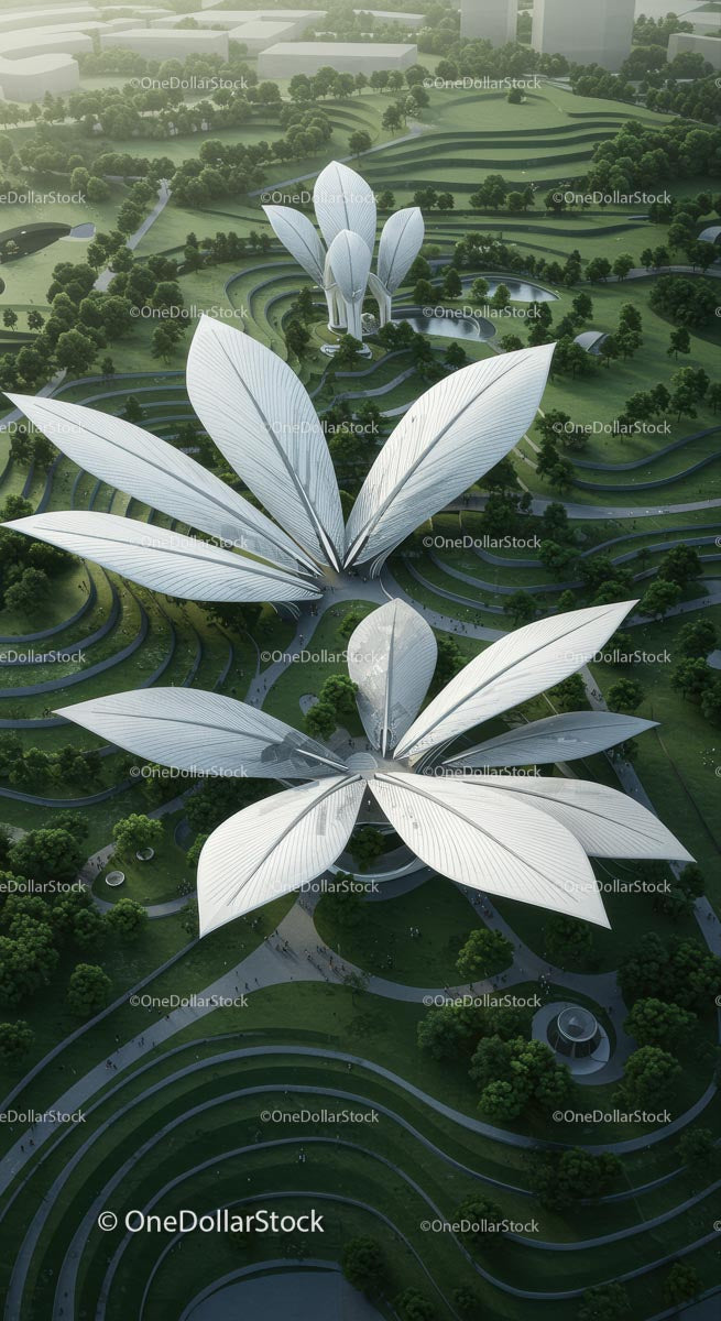 Futuristic Flower-Inspired Architectural Structures