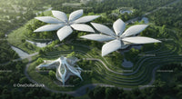 Futuristic Flower-Inspired Architecture in Green Park