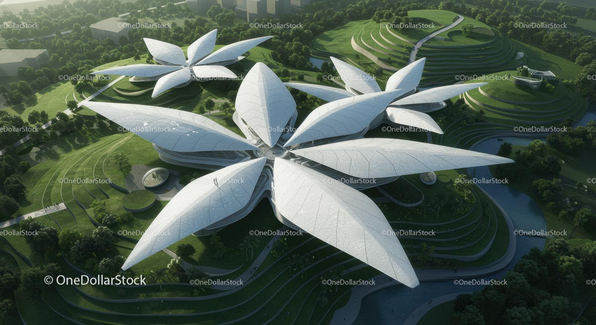 Futuristic Floral-Inspired Architectural Design