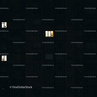 Illuminated Windows in a Dark Cityscape at Night