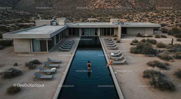 Nowoczesna Willa na Pustyni z Luksusową Oazą przy Basenie