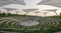 Modern Amphitheater with Innovative Canopy Design