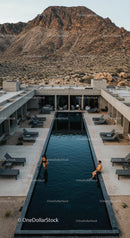 Luxury Desert Retreat with Modern Pool and Mountain View