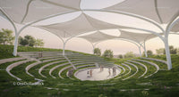 Modern Outdoor Amphitheater with Futuristic Canopy