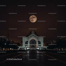 Majestic Moonlit Building with Historic Architecture
