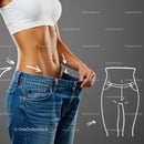 Weight Loss Success with Oversized Jeans and Toned Waist