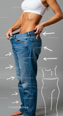 Successful Weight Loss Transformation with Oversized Jeans