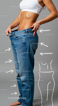 Successful Weight Loss Transformation with Oversized Jeans