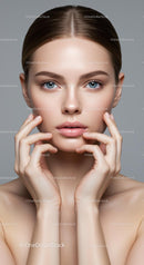 Close-Up Portrait of a Woman with Flawless Skin