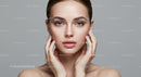 Elegant Beauty Portrait with Flawless Skin and Natural Makeup