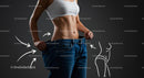 Fit Woman Showcasing Weight Loss Success in Loose Jeans