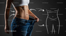 Slimming Transformation with Loose Jeans and Toned Abs