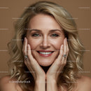 Smiling Blonde Woman with Radiant Joyful Expression