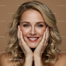 Smiling Blonde Woman with Radiant Skin