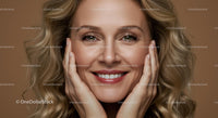Smiling Middle-Aged Woman with Curly Hair