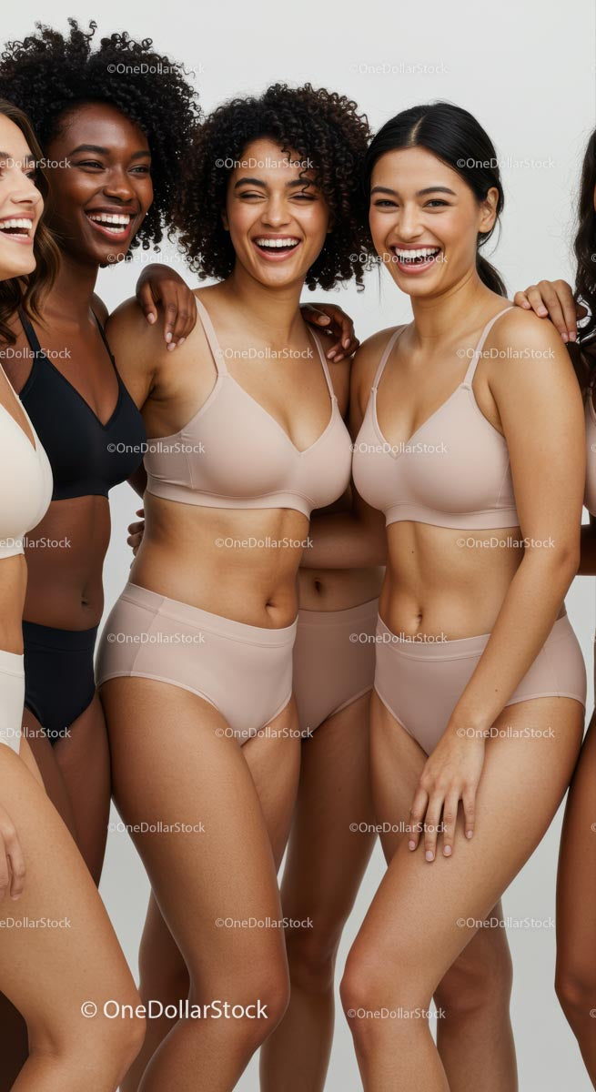 Diverse Group of Women Embracing Body Positivity