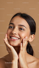 Smiling Woman with Glowing Skin and Joyful Expression