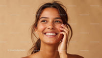 Smiling Woman with Natural Beauty and Joyful Expression