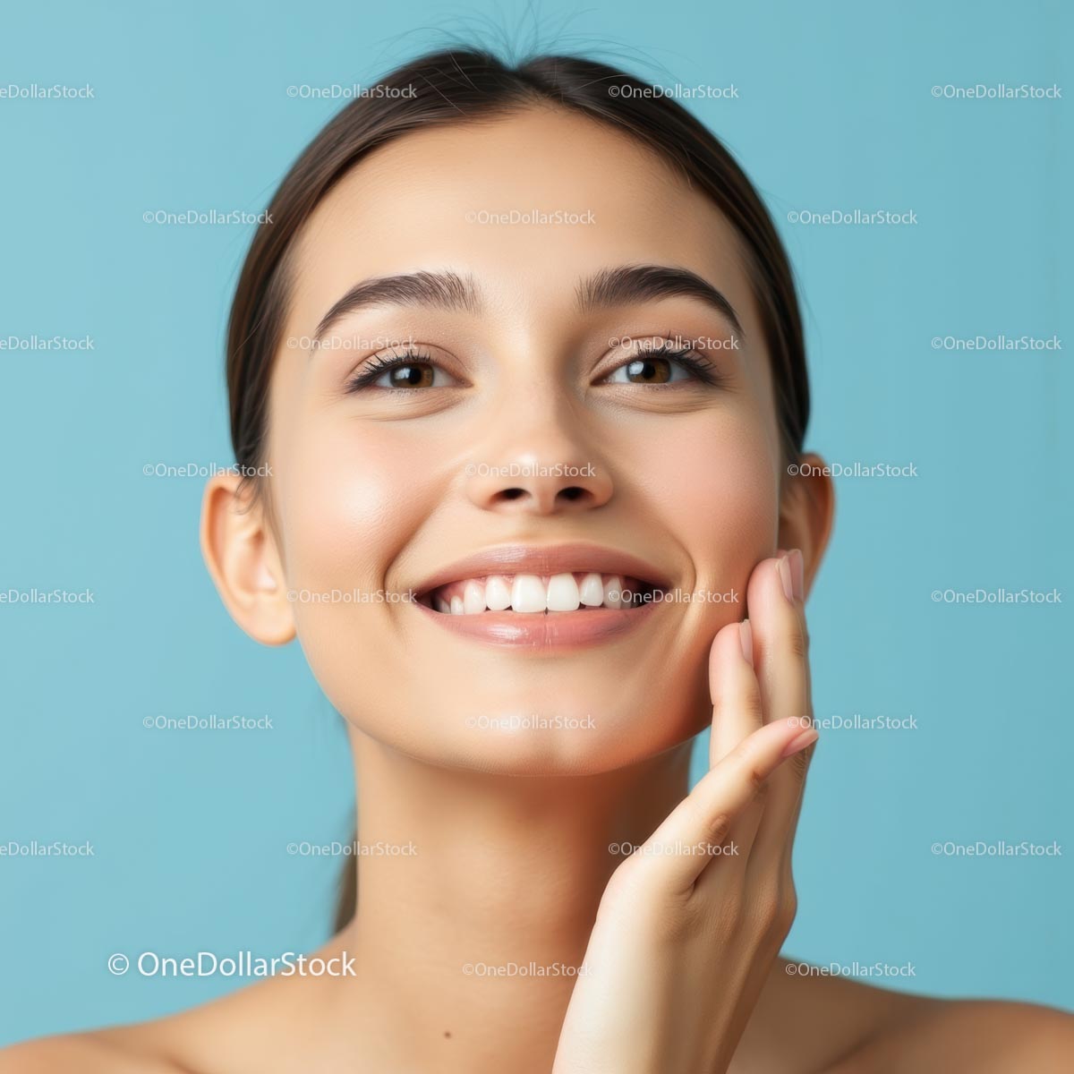 Smiling Woman with Healthy, Glowing Skin