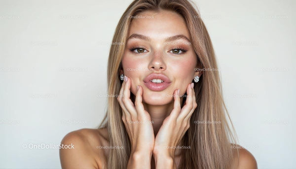 Portret Oszałamiającej Blondynki o Naturalnym Pięknie