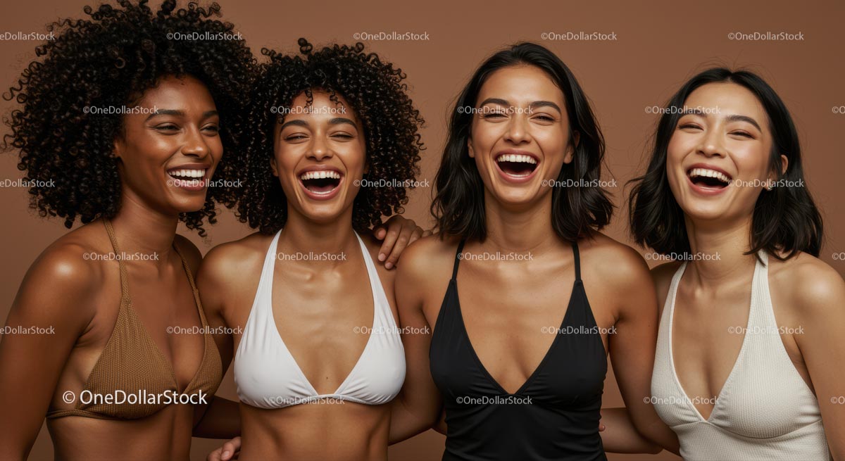 Diverse Group of Friends Laughing Together in Joy