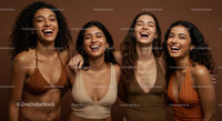 Joyful Group of Diverse Friends Sharing Laughter