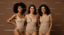 Confident Women in Beige Fashion Embracing Diversity
