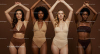 Diverse Women in Stylish Swimwear Show Confidence