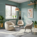 Modern Living Room with Minimalist Design and Indoor Plants