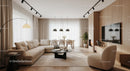 Modern Living Room with Beige Decor and Natural Lighting